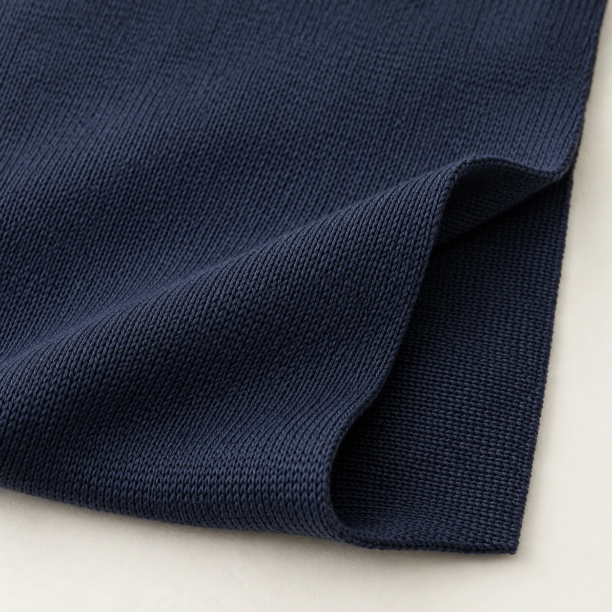 Representative polyester interlock texture; generated illustration.