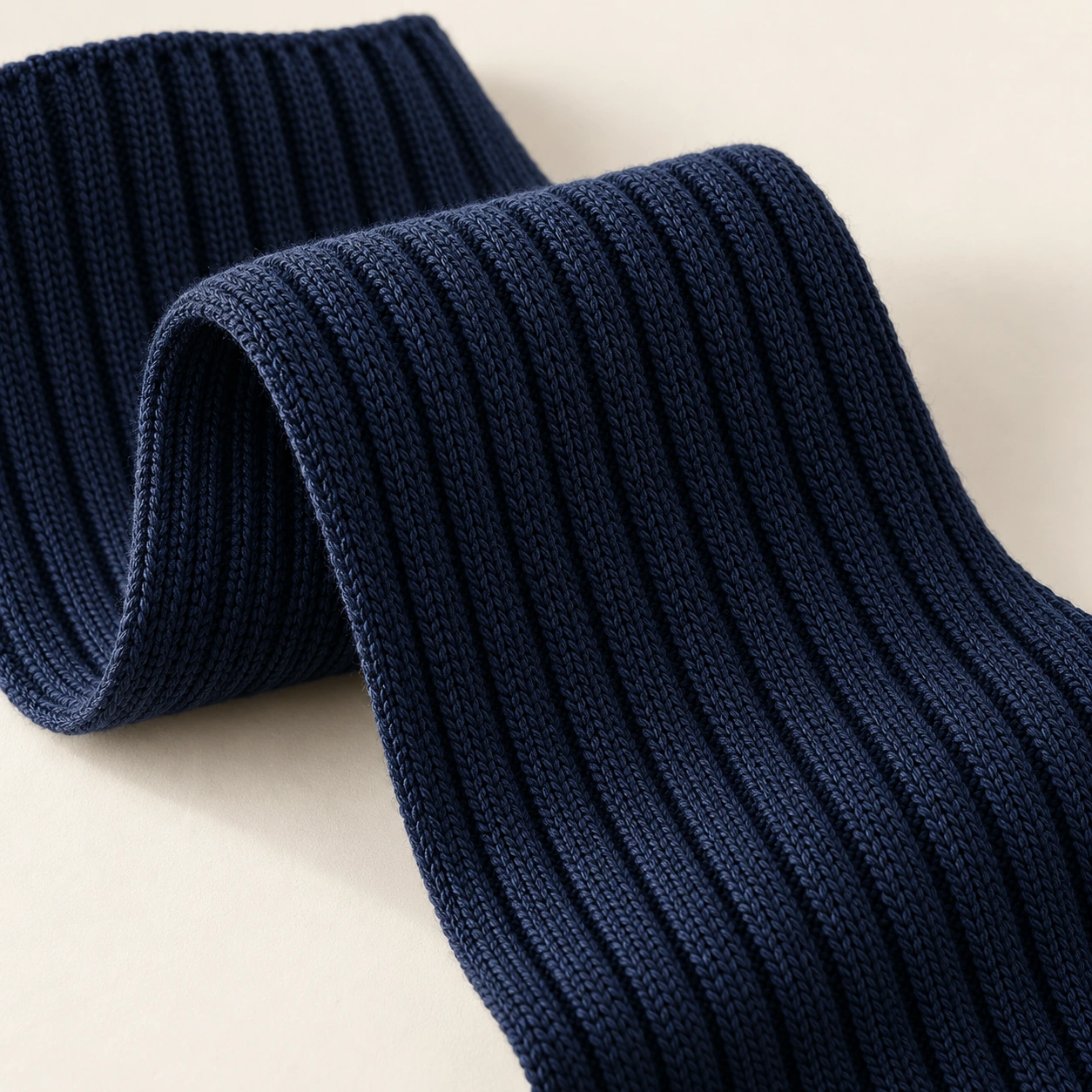 Representative rib knit trim texture; generated illustration.